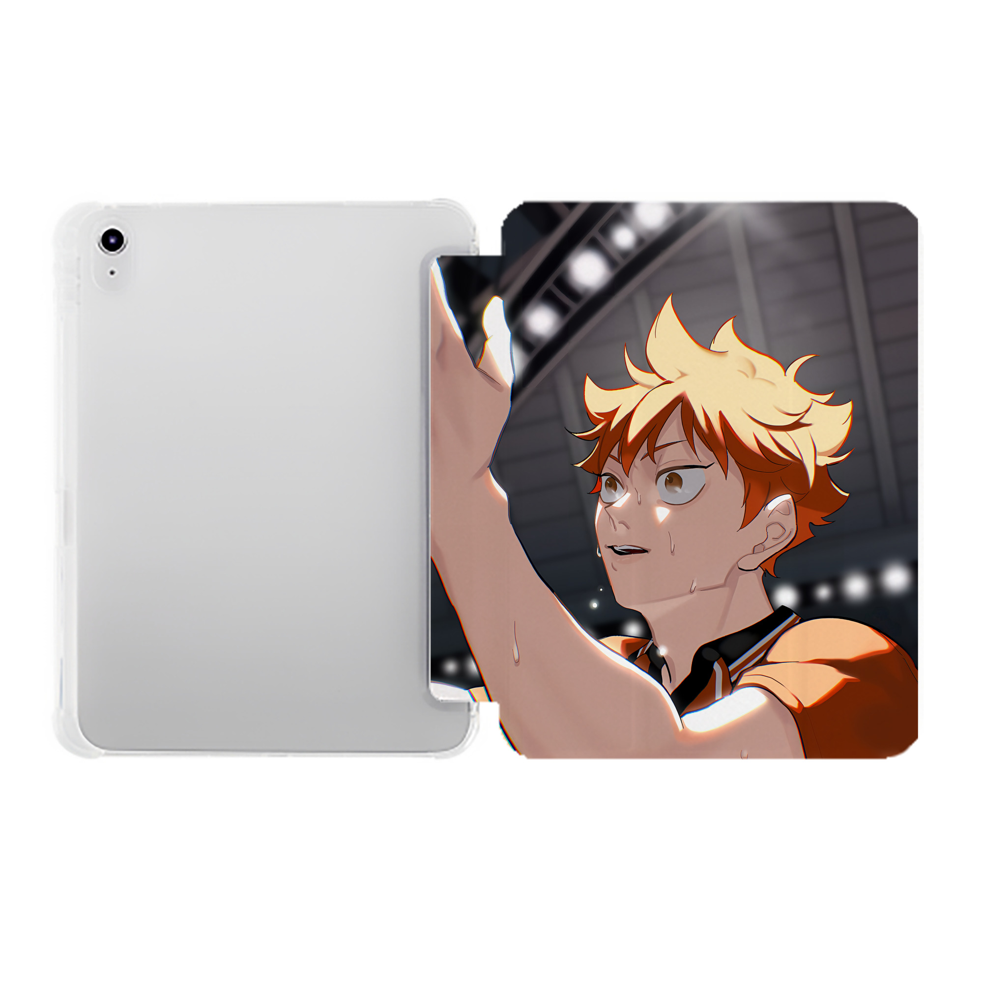 （画像用） ハイキュー!! Haikyu!! IPad ケース ペン収納付き 三つ折りスタンド PUレザー×シリコン 対応機種9.5/10.5/10.9インチ